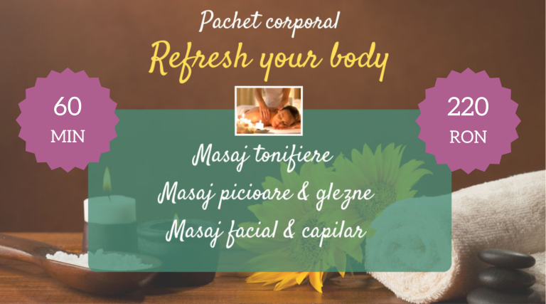 Ofertă masaj: Pachet Refresh your body